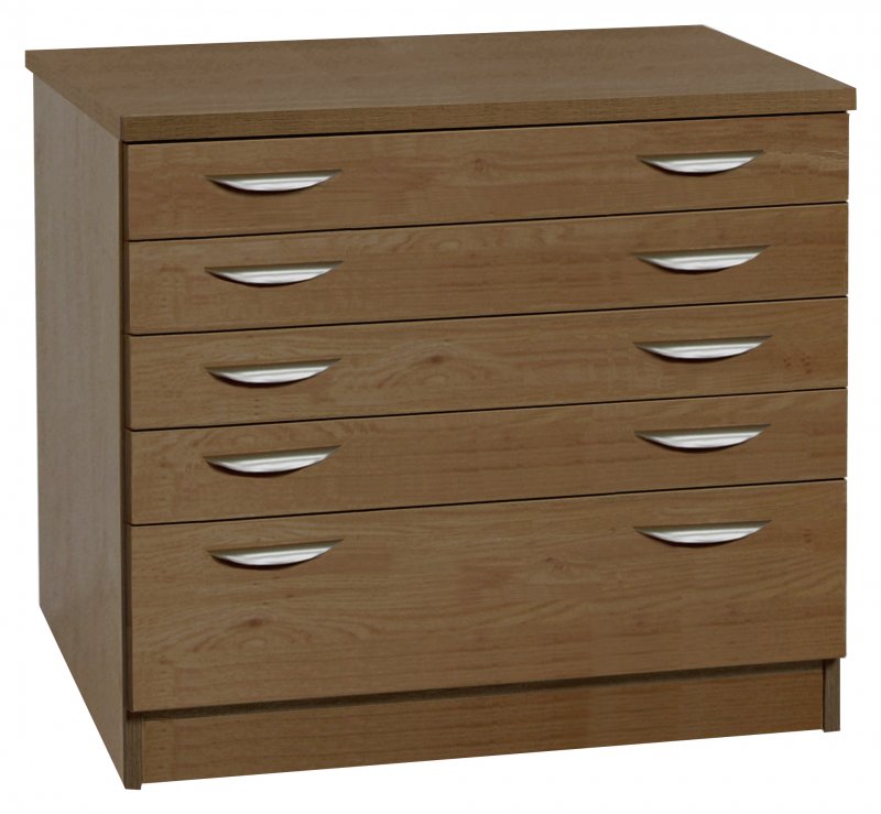 A2 Plan Chest With Deep Lower Drawer English Oak 1