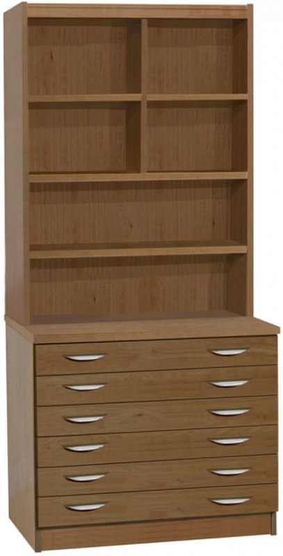 A2 Plan Chest With Hutch English Oak 1