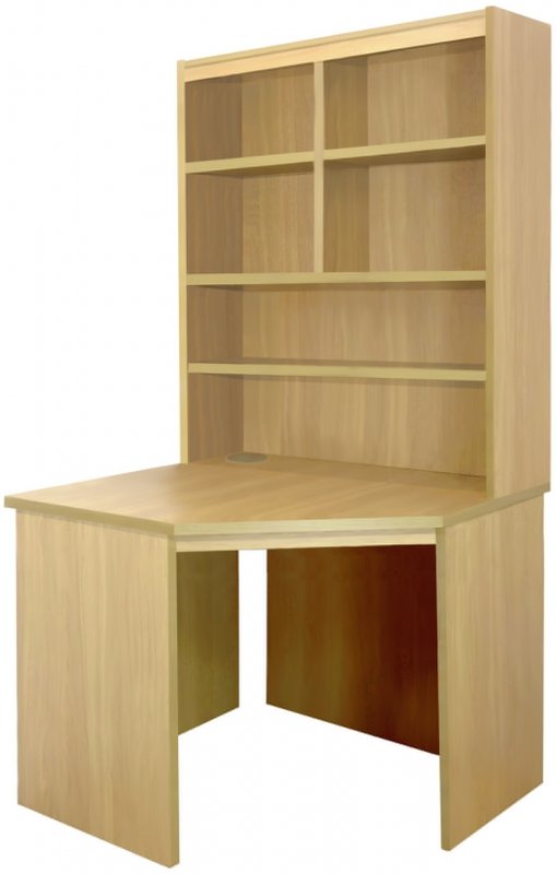 Corner Desk With Hutch Classic Oak 1