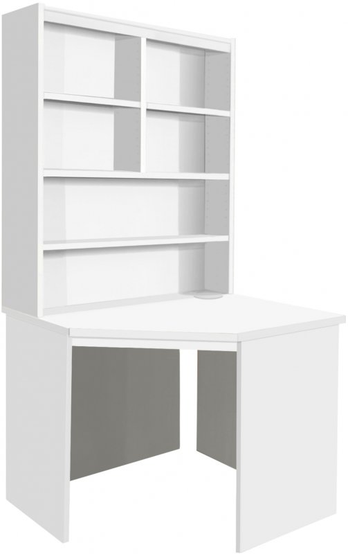 Corner Desk With Hutch White 1