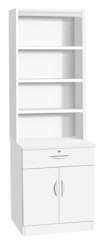 Cupboard Drawer Chest With Hutch White 1