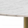 ARCADE DINING TABLE- MARBLE TOP BRUSHED BRASS BASE 2