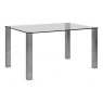 AARON DINING TABLE OBLONG- CLEAR GLASS TOP 1