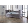 WEB EXCLUSIVE LOPSHILL FABRIC DAY BED & TRUNDLE BEDSTEAD 90CM SILVER