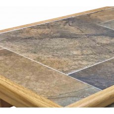 TRADITIONAL AUTUMN TILE TOP LARGE COFFEE TABLE