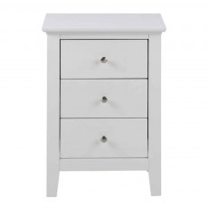 AVERY BEDSIDE TABLE 3 DRAWS- WHITE