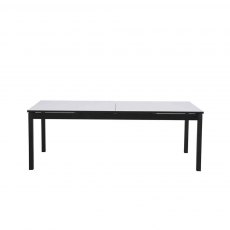AMBER DINING TABLE WHITE WITH BLACK FRAME & LEGS