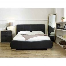 LINDFORD FAUX LEATHER BEDSTEAD