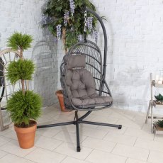 EGOTISTIC POD CHAIR WITH STAND GREY