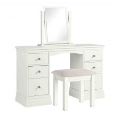 ANNECY WHITE PAINTED TOP BEDROOM STOOL AW218