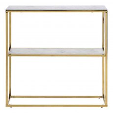 ADMIRE CONSOLE TABLE WHITE MARBLE PRINT