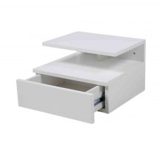 ARENA WALL BEDSIDE TABLE LACQUERED WHITE