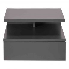 ARENA WALL BEDSIDE TABLE LACQUERED LIGHT GREY
