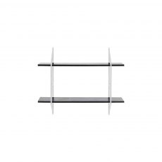 ATTUNE WALL UNIT SYSTEM 1 BLACK STAINED & WHITE
