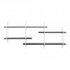 ATTUNE WALL UNIT SYSTEM 2 BLACK STAINED & WHITE