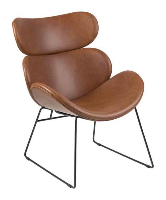 AFFINITY RESTING CHAIR LEATHER LOOK-  BRANDY 1