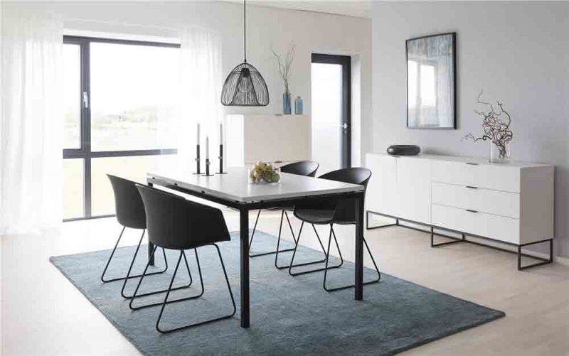 AUDREY DINING TABLE- WHITE WITH BLACK LEGS 10259-12 3