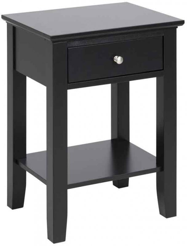 AVERY BEDSIDE TABLE 1 DRAW- BLACK 1