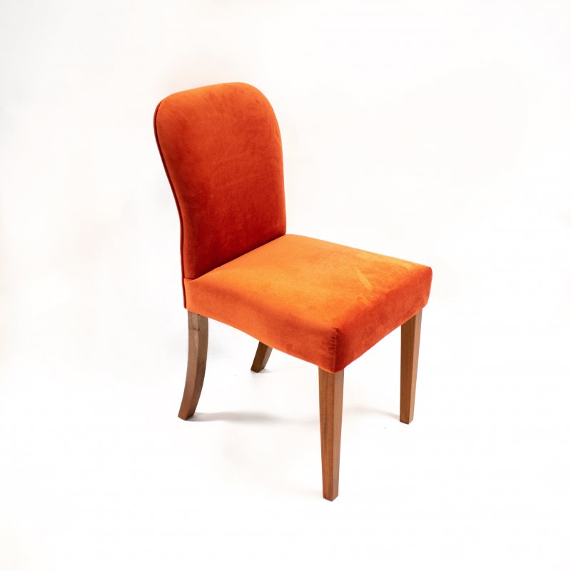 classic teak fully upholstered chair