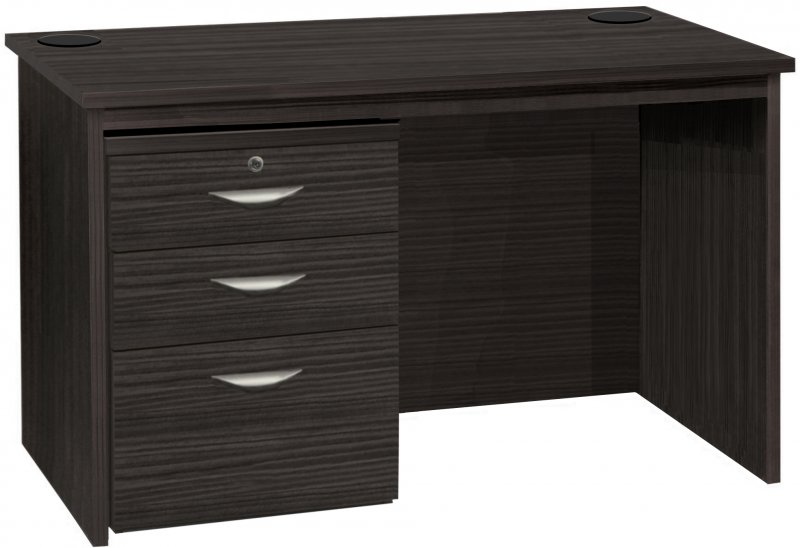 Freestanding Home Office Desk With Drawers/Filing Cabinet Black Havana 1