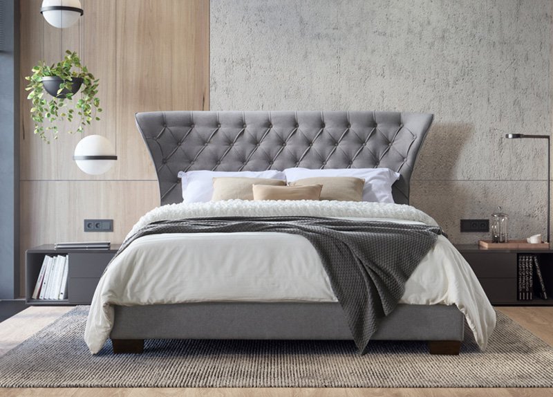 Burley 135cm bed - grey 1