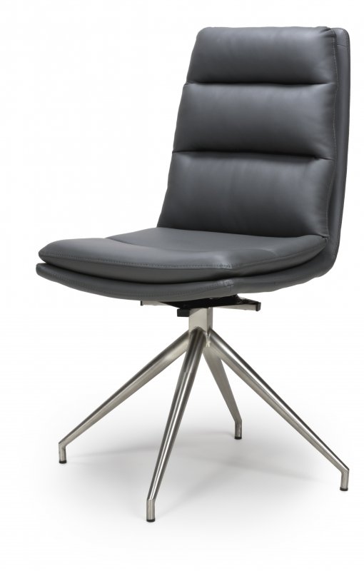 Quarley swivel chair brushed steel grey 1
