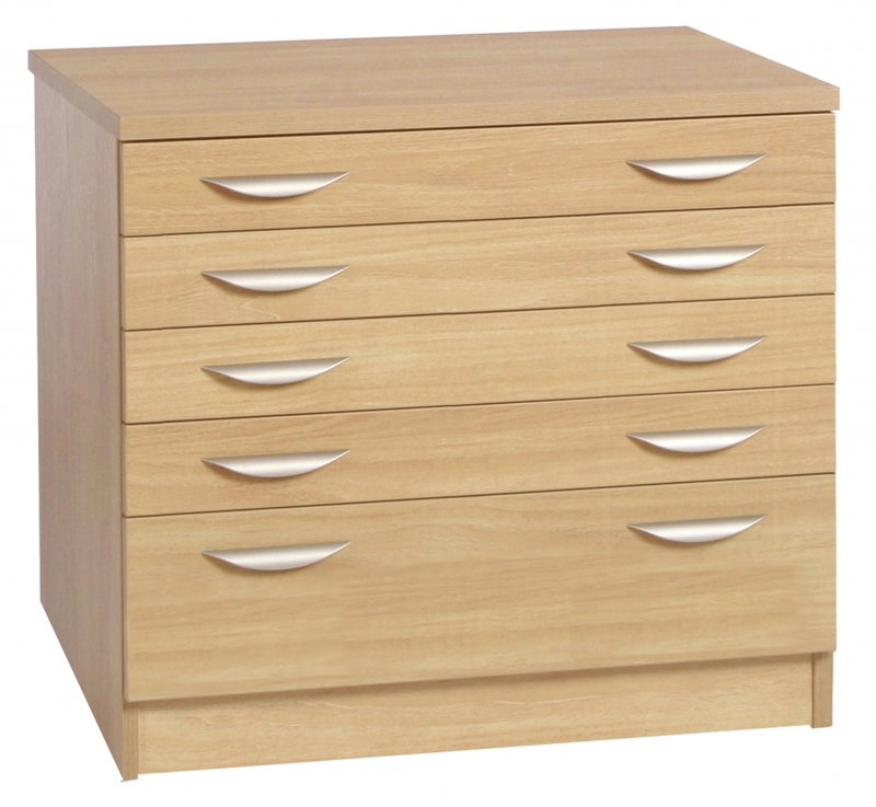 A2 Plan Chest With Deep Lower Drawer Classic Oak 1