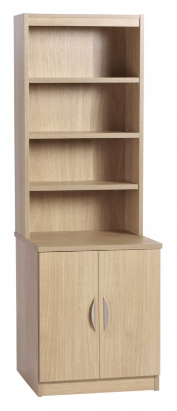 Desk Height Cupboard 600mm Wide With Hutch Sandstone 1