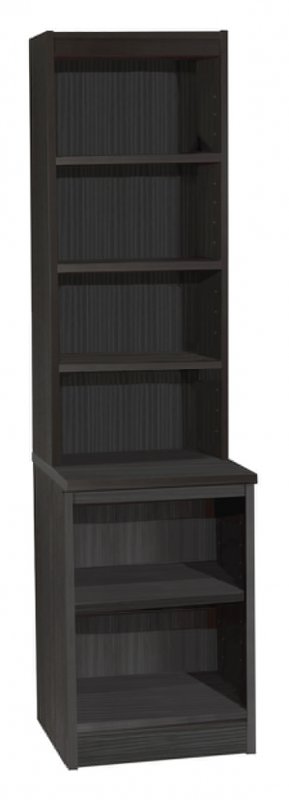 Desk Height Storage Unit 480mm Wide With Hutch Black Havana 1