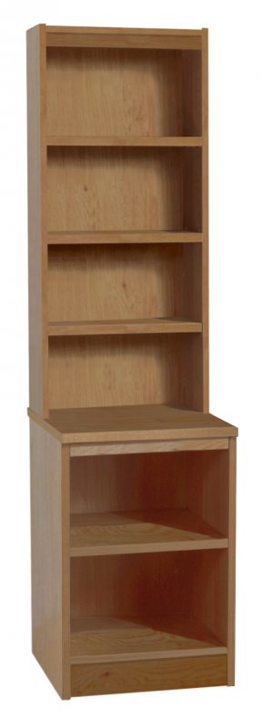 Desk Height Storage Unit 480mm Wide With Hutch English Oak 1