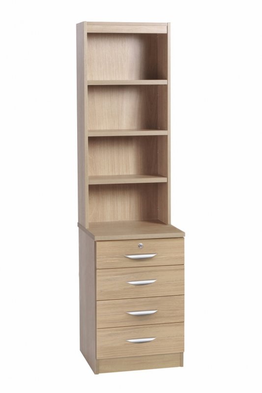 4 Drawer Unit With Hutch Sandstone 1