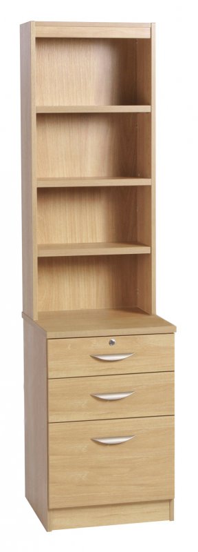 3 Drawer Combination Unit With Hutch Classic Oak 1