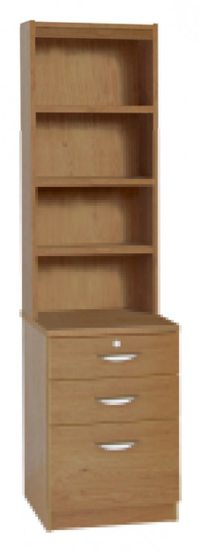 3 Drawer Combination Unit With Hutch English Oak 1