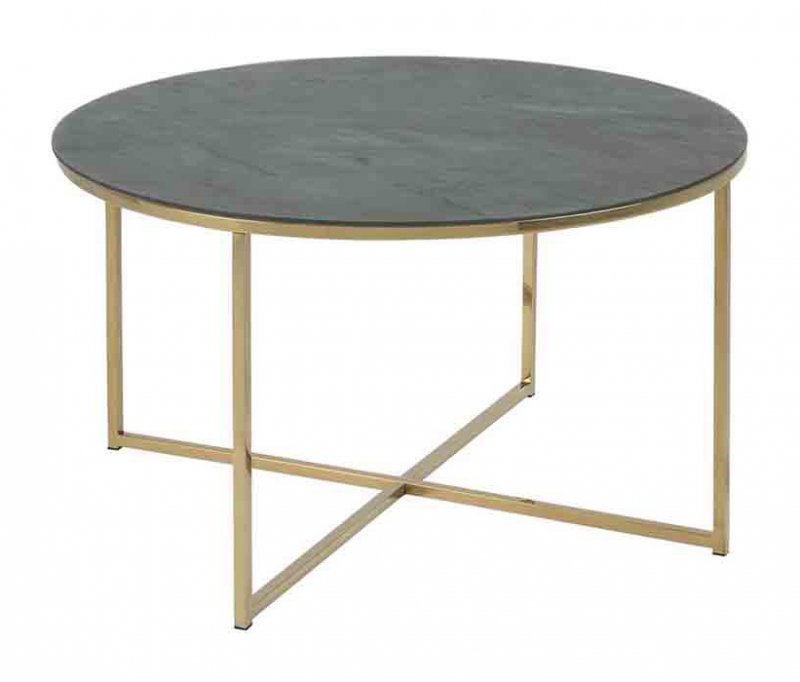 Admire Coffee table green marble golden chrome 1