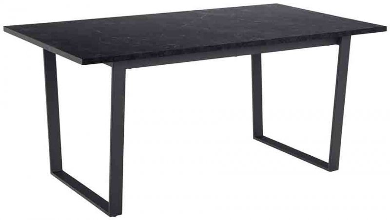 Artemis dining table rectangle black melamine 1