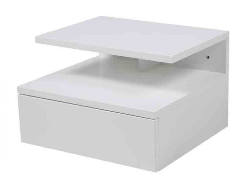 ARENA WALL BEDSIDE TABLE LACQUERED WHITE 1