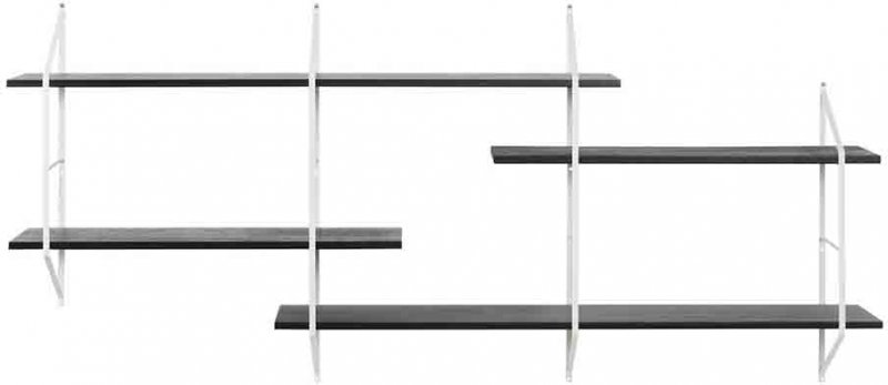 ATTUNE WALL UNIT SYSTEM 2 BLACK STAINED & WHITE 2