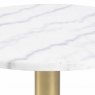ARCADE LAMP TABLE- MARBLE TOP BRUSHED BRASS BASE 3