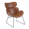 WEB EXCLUSIVE AFFINITY RESTING CHAIR LEATHER LOOK-  BRANDY