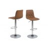 ASHMORE BARSTOOL- LEATHER LOOK LIGHT BROWN