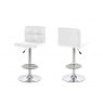 AZTEC BAR STOOL- LEATHER LOOK WHITE