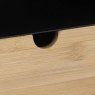 AVA WALL BEDSIDE TABLE- MATT BLACK BAMBOO DRAW 86996 4