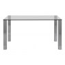 AARON DINING TABLE OBLONG- CLEAR GLASS TOP 2