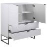 AUDREY HIGHBOARD- WHITE WITH BLACK LEGS 20354 3