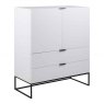 AUDREY HIGHBOARD- WHITE WITH BLACK LEGS 20354