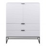 AUDREY HIGHBOARD- WHITE WITH BLACK LEGS 20354 2