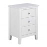 AVERY BEDSIDE TABLE 3 DRAWS- WHITE 1