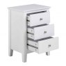 AVERY BEDSIDE TABLE 3 DRAWS- WHITE 3