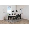 AMBER DINING TABLE WHITE WITH BLACK FRAME & LEGS 5