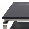 ACANTHUS COFFEE TABLE OBLONG- BLACK MARBLE TOP BLACK GLASS SHELF 3